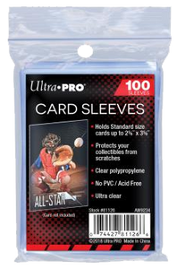 Ultra PRO Soft Card Sleeves 100 Ct Bag Pack
