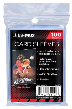 Ultra PRO Soft Card Sleeves 100 Ct Bag Pack