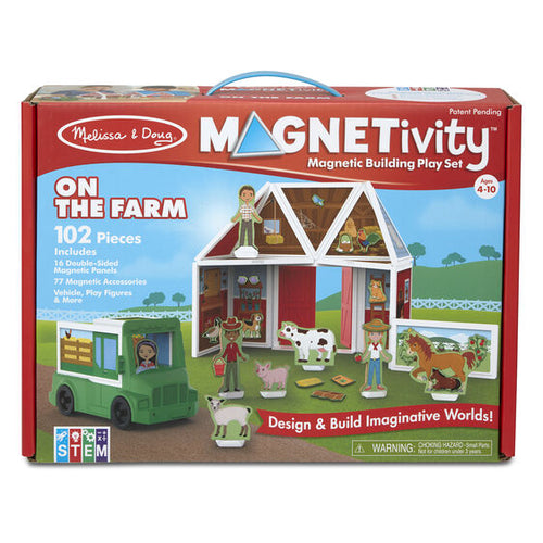 Melissa & Doug Magnetivity Magnetic Building Play Set-On the Farm-30656