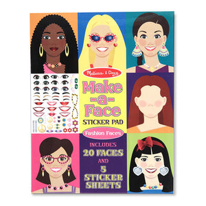 Melissa & Doug Make-a-Face Fashion Faces Sticker Pad 4195
