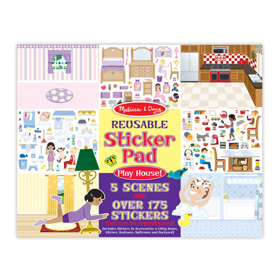 Melissa & Doug Reusable Sticker Pad - Play House! 4197