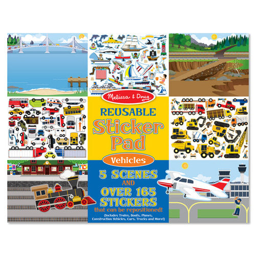 Melissa & Doug Reusable Sticker Pad - Vehicles 4199