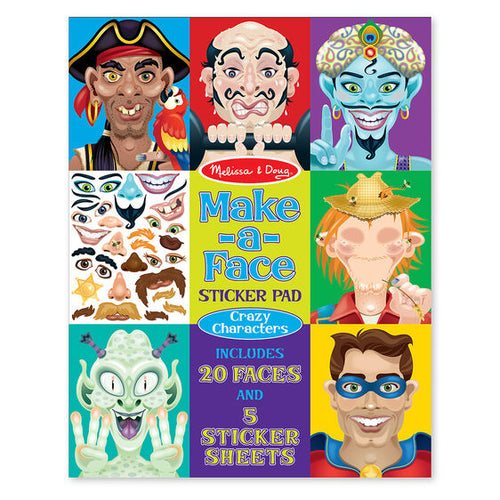 Melissa & Doug Make-a-Face Crazy Characters Sticker Pad-4237