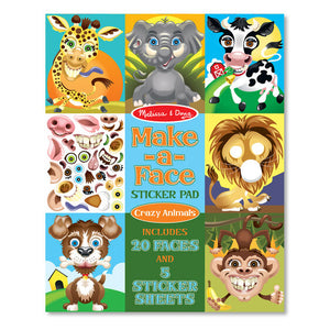Melissa & Doug Make-a-Face Sticker Pad - Crazy Animals