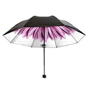 UV Protection Compact Umbrella Watercolors Collection Pink Flower