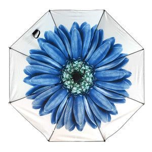 UV Protection Umbrella Watercolors Collection Blue Flower