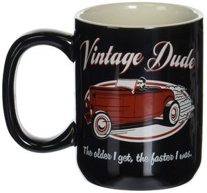 Vintage Dude Mug Hot Rod Car Coffee Mug, 14oz