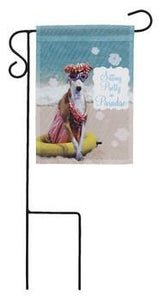 Sitting Pretty in Paradise - 5" x 7" Mini Flag with Stake