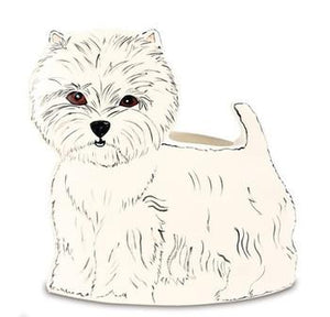 Dee Oh Gie West Highland White Terrier Dog Planter Vase 9.25" x 9"