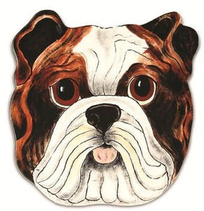 Winston English Bulldog Dog Plate 10"
