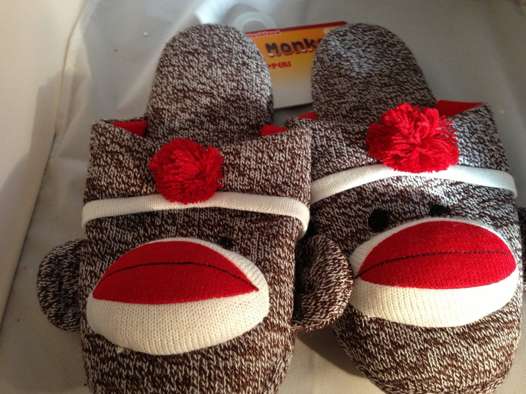 Sock Monkey Slippers (M-Tween))