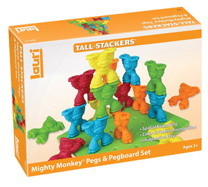 Lauri Tall Stackers Mighty Monkey Pegs and Pegboard Set