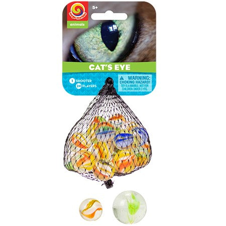 Playvisions Cat's Eye TriColor Marble Game Net