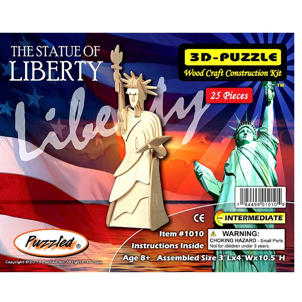 Statue of Liberty Woodcraft Construction 3D Puzzle