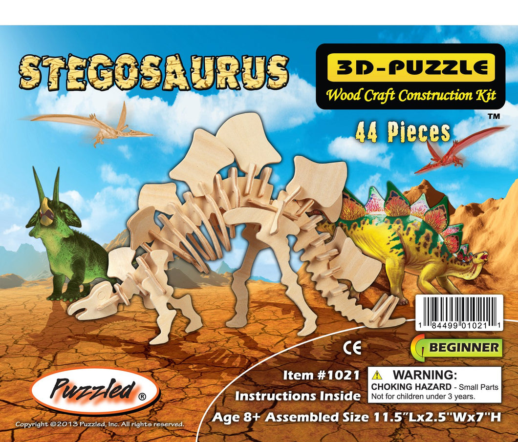 Little Stegosaurus Woodcraft Construction Puzzle 44 pcs