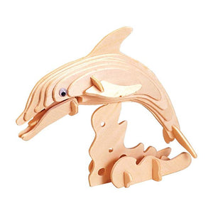 Small Dolphin Woodcraft 3D Puzzle