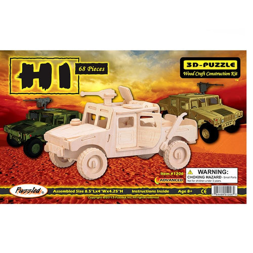Puzzled H1LR Woodcraft Construction Puzzle 68 Pieces