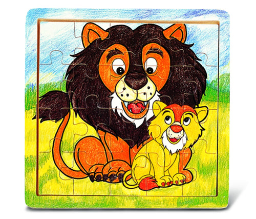 Lion & Cub 20pc Wooden Jigsaw Puzzle