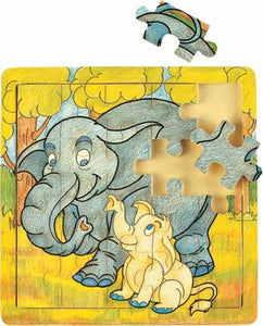 Elephant and Baby Jigsaw Puzzle