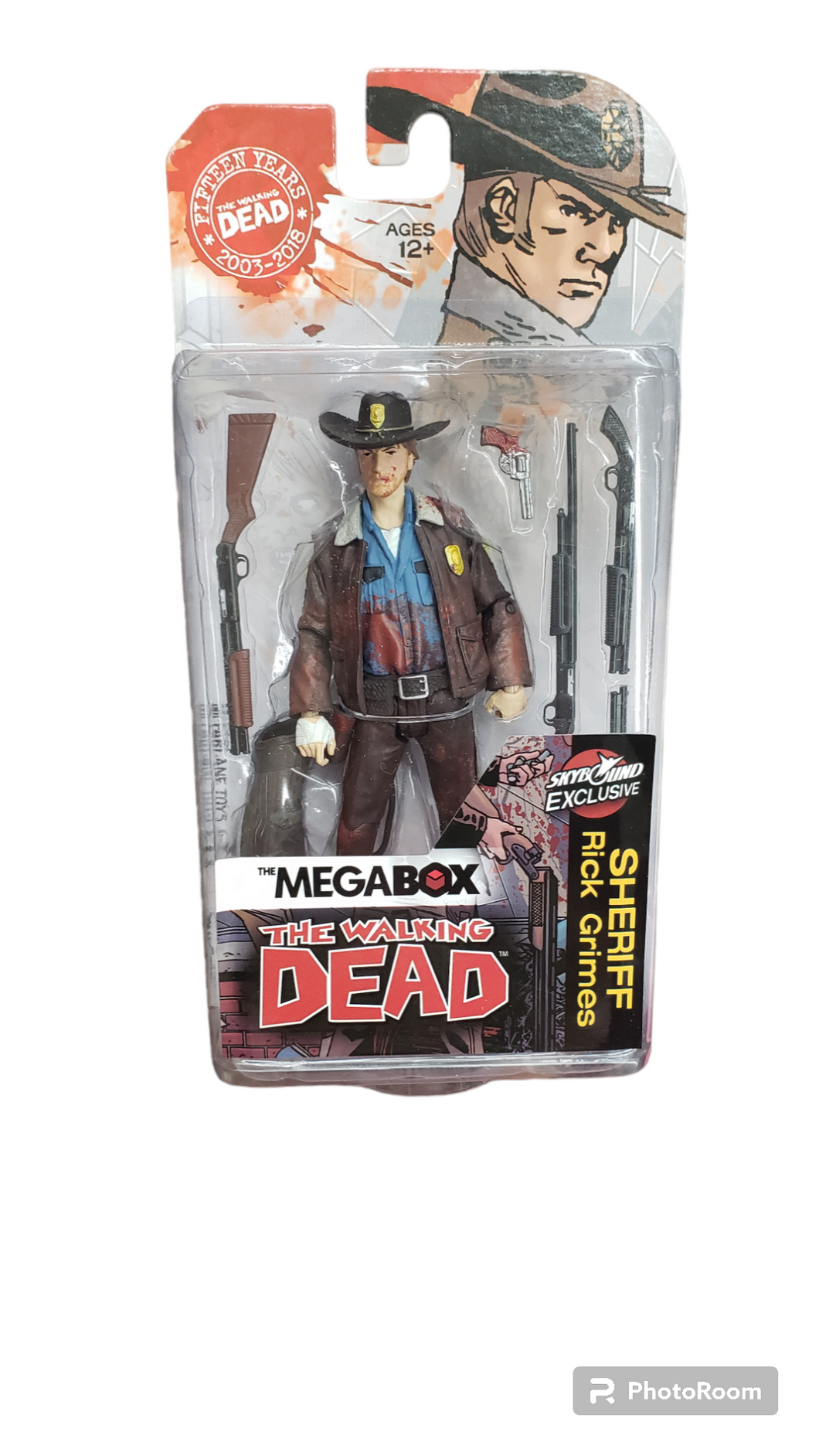 2018 Skybound The Megabox Walking Dead Bloody Sheriff Rick Grimes Action Figure