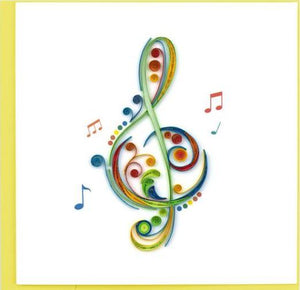 Quilling Card Treble Clef Greeting Card