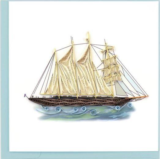 Quilling Card Schooner Greeting Card
