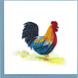 Quilling Card Colorful Rooster Greeting Card