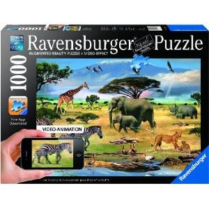 Animals in Africa, 1000-Pieces Augmented Reality Puzzle