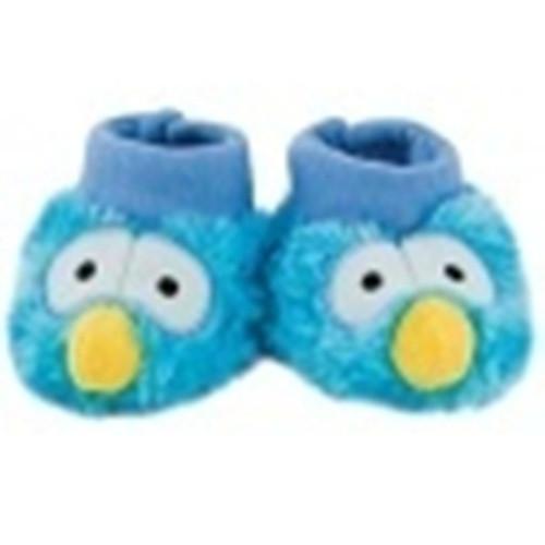 Children's Fuzzy Booties- Moe (blue)