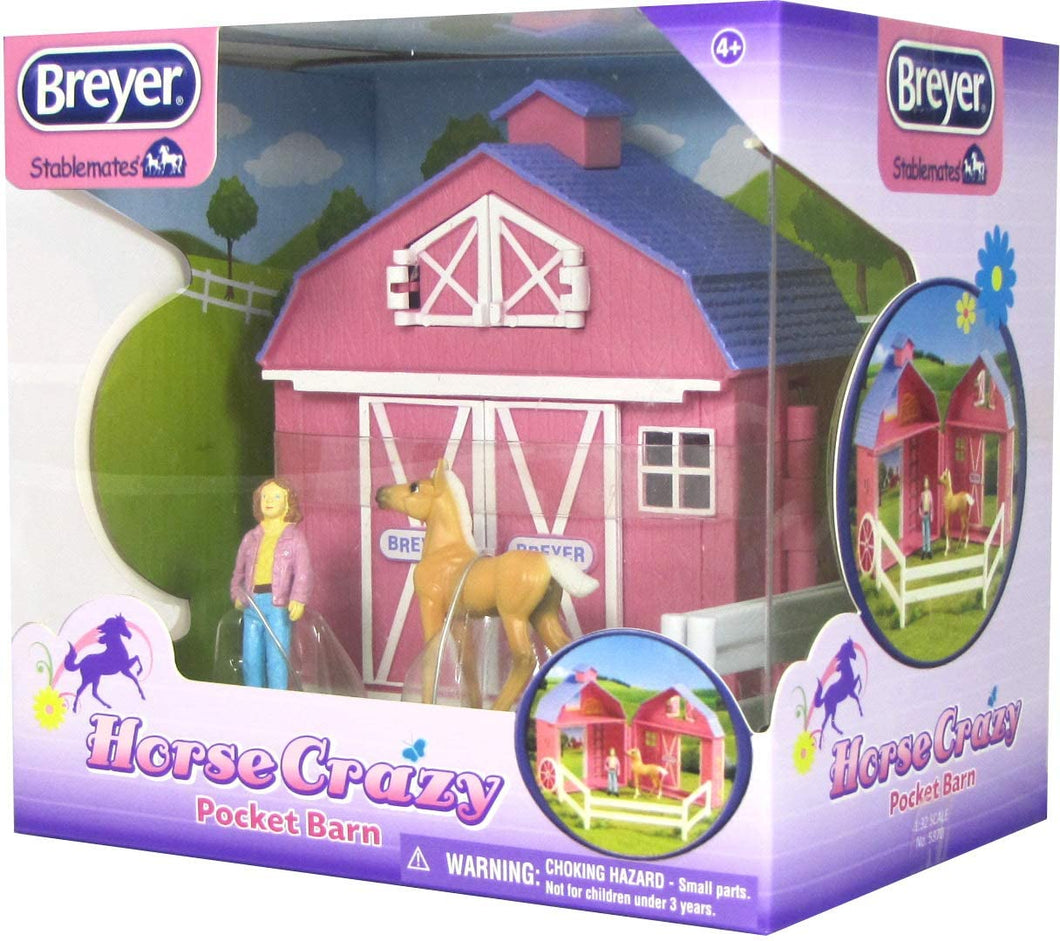 Breyer Horse Crazy Small Pocket Barn Play Set