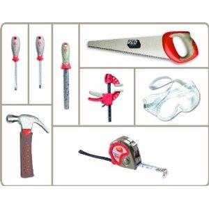 Red Tool Box 8 Pieces Toolset