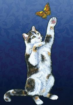 David T. Sands Estate Flag- Cat and Butterfly