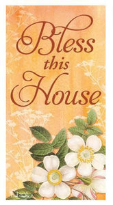 Inspirational Botanical Mini Flag "Bless this House"