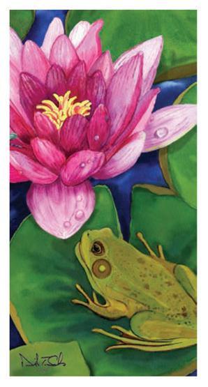 David T. Sands Mini Flag - Frog on Lily Pad