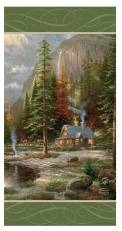 Thomas Kinkade Mini Flag-Mountain Majesty 1998