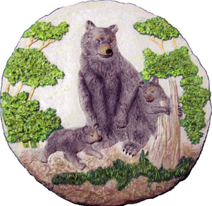 Wildlife Plaque- Black Bear with Cubs