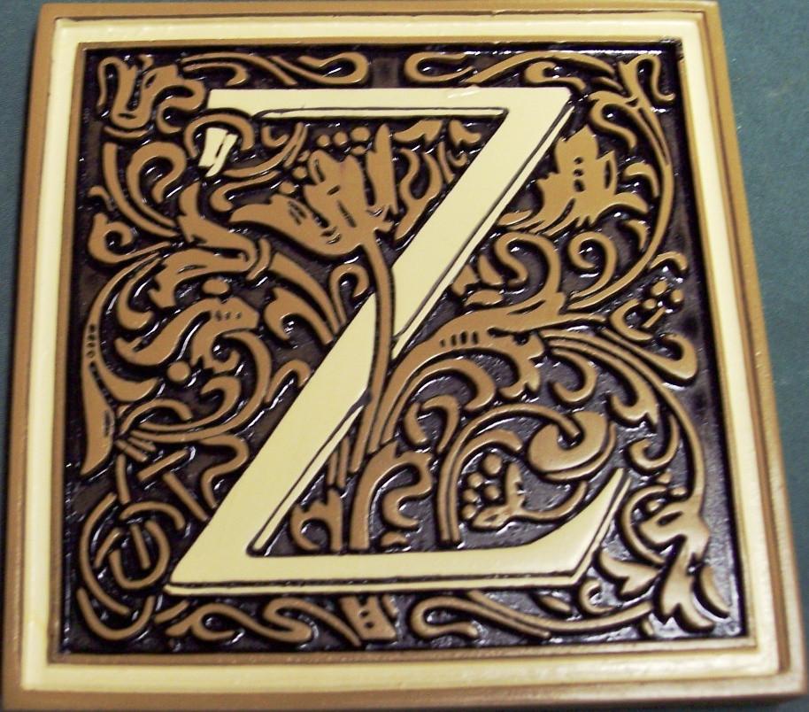 Magnetic Monogram Stepping Stone Plaque-Z