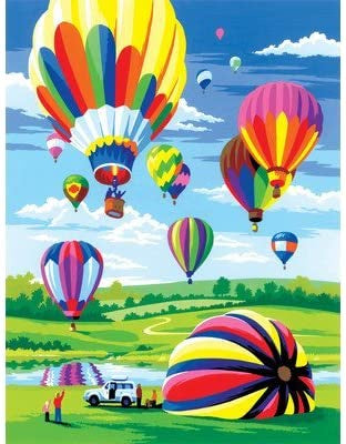 Royal & Langnickel Painting by Numbers Junior Small Art Activity Kit, Hot Air Balloons
