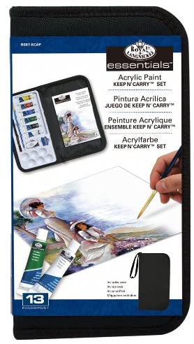Royal & Langnickel Acrylic Paint Essentials Keep N' Carry Set
