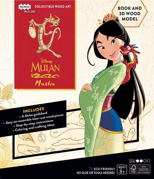 INCREDIBUILDS: DISNEY'S MULAN: MUSHU BOOK AND 3D WOOD MODEL