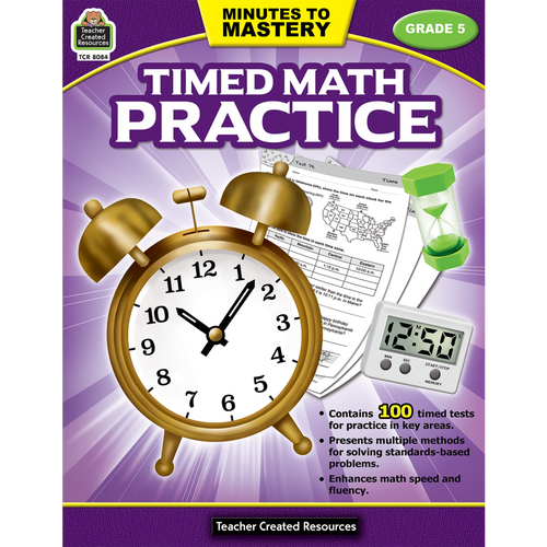 Teacher Created Resources Minutes to Mastery- Timed Math Practice Grade 5