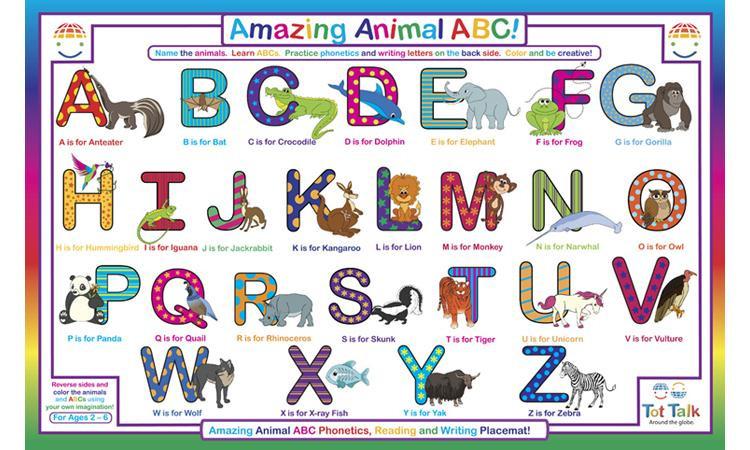 ABC Animals Placemat