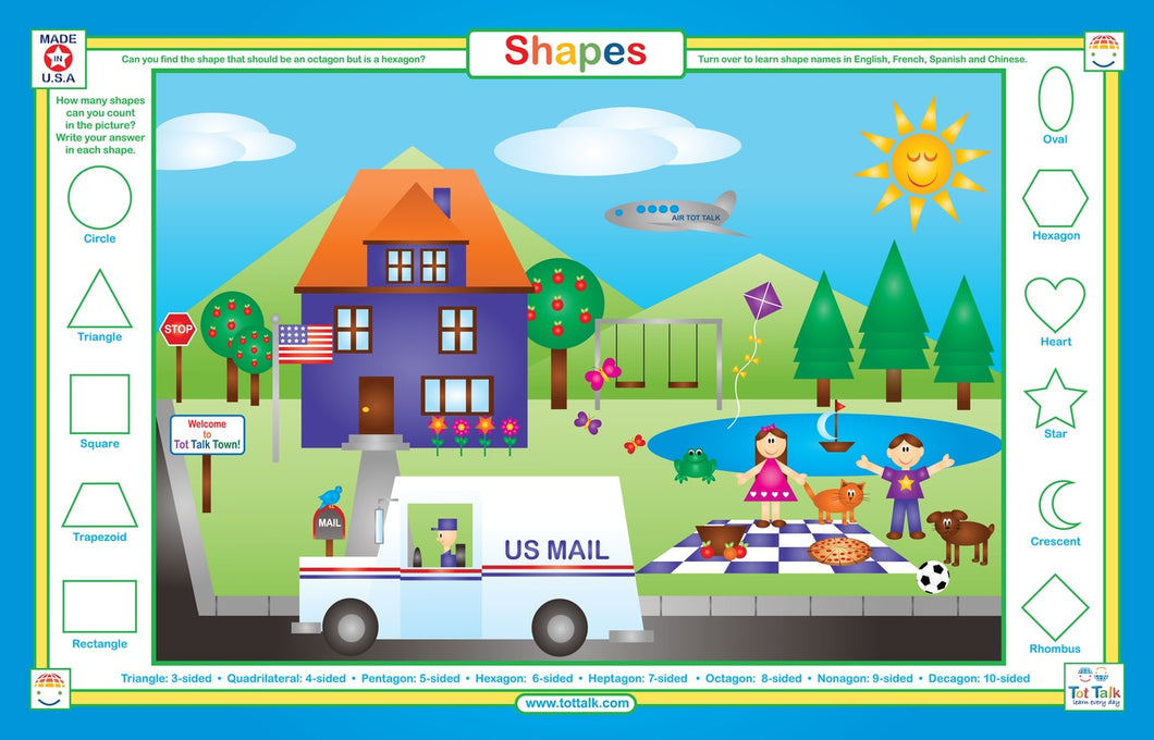 Learn Shapes & Draw Placemat