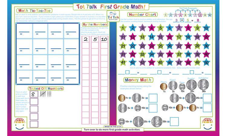 First Grade Math Placemat