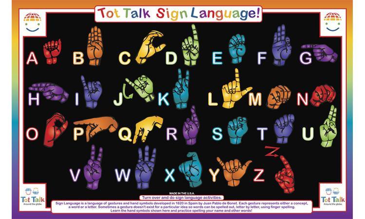 Sign Language Placemat
