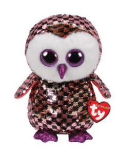 Ty Beanie Boo Checks the Sequin Owl Medium