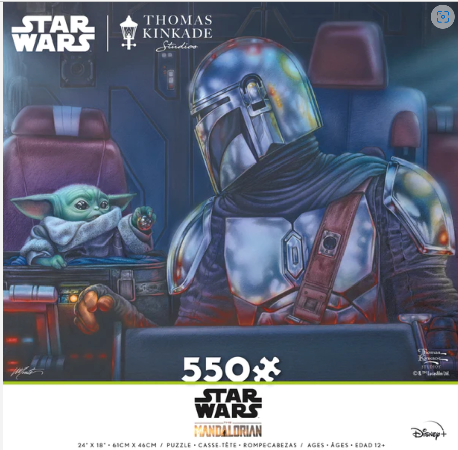 Star Wars Thomas Kincade Mandalorian 550pc Puzzle: Two for the Road