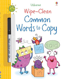Common Words to Copy Wipe Clean