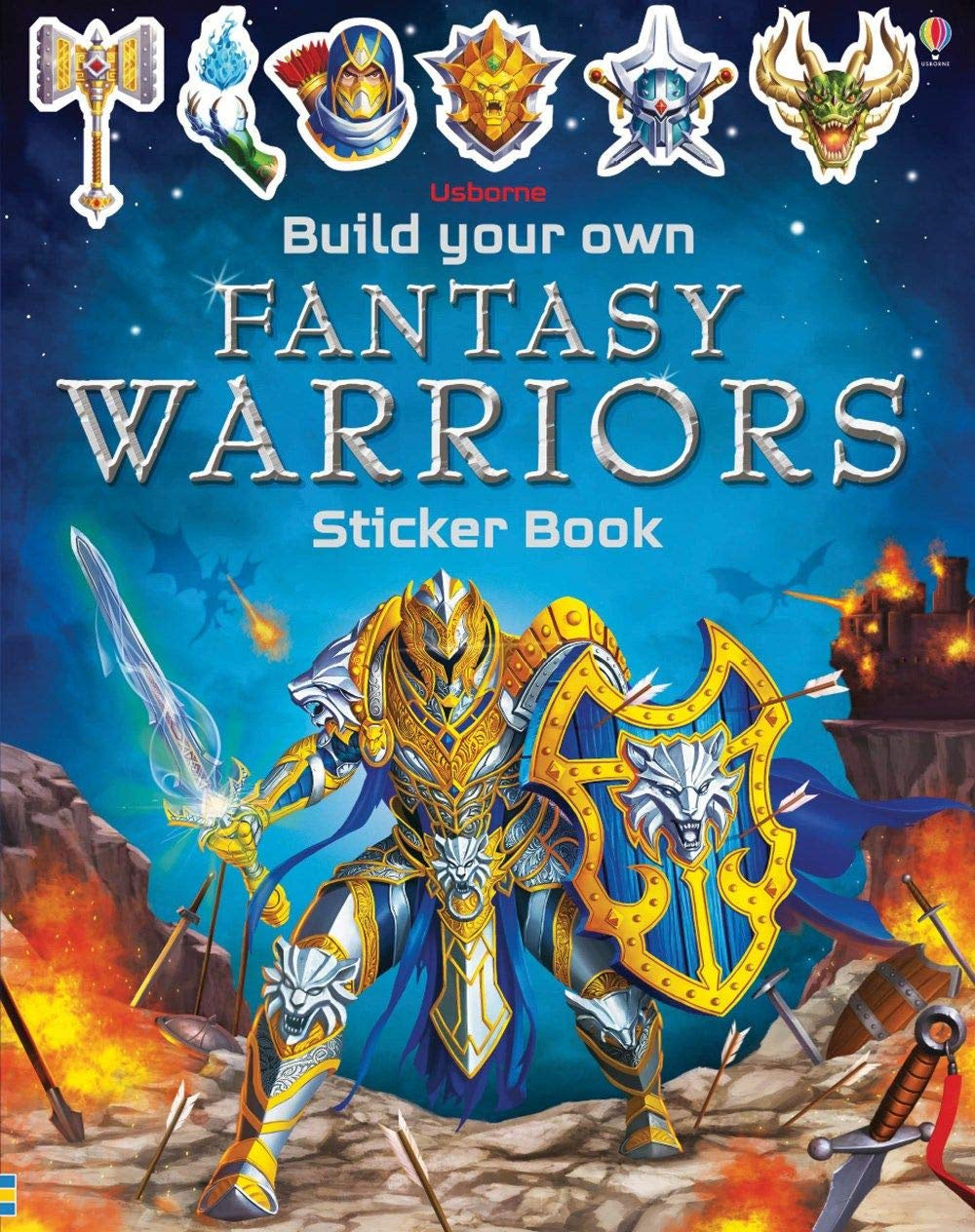 Usborne Build Your Own Fantasy Warrior Sticker Book
