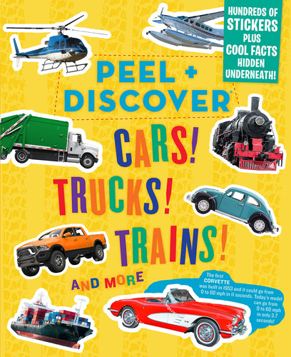 Peel + Discover Cars, Trucks and Trains